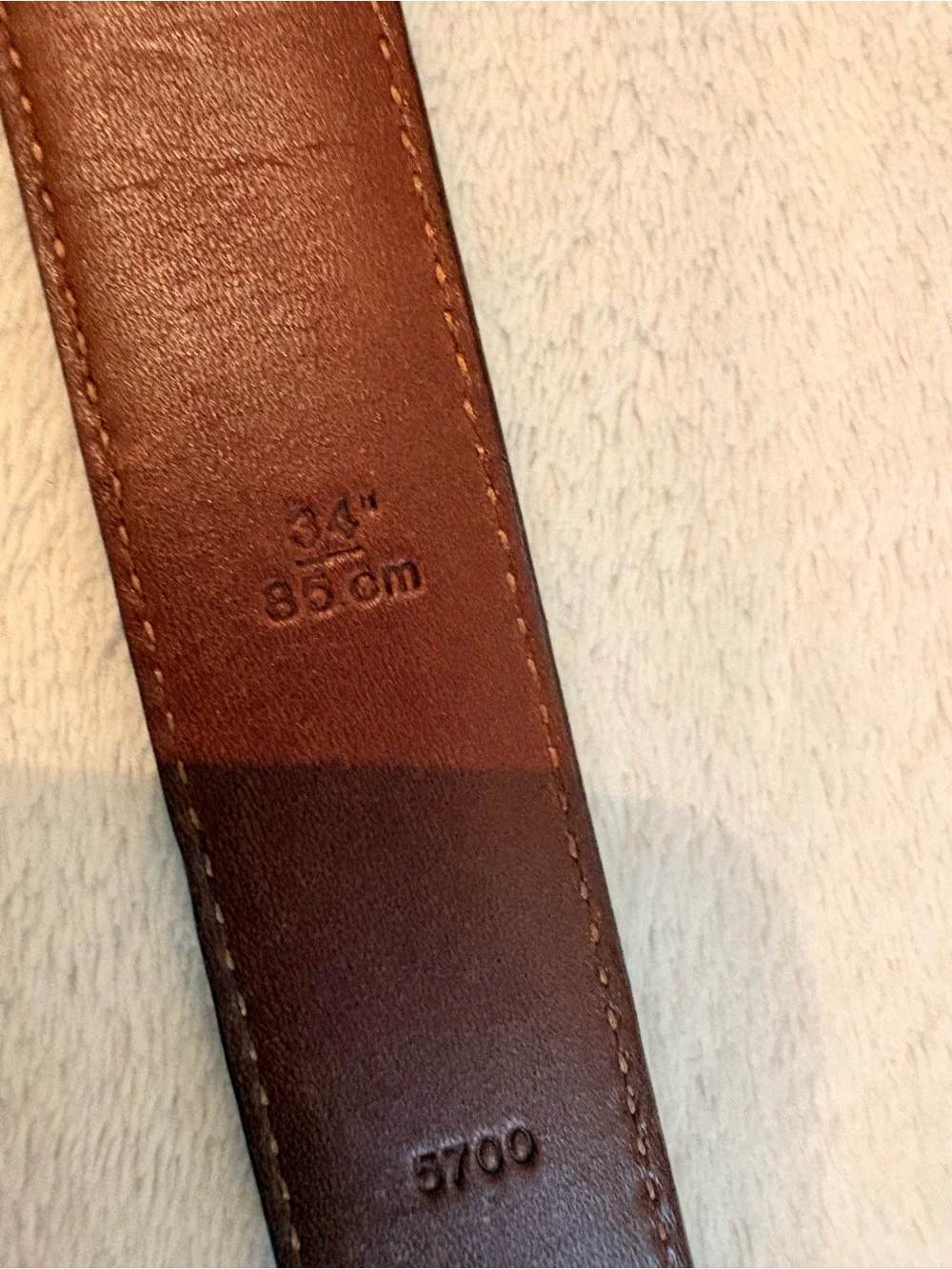 Coach Men’s Slim Black Leather Dress Belt Brass Gold Buckle Sz 34